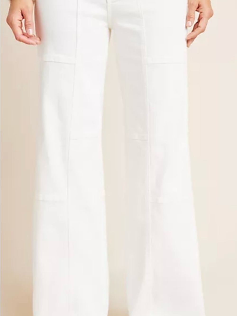 Pilcro and the Letterpress ultra high rise wide leg jeans  with Branded  Label